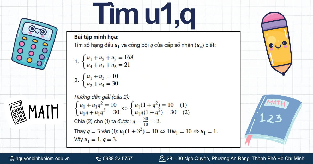 Tìm u1, q (bài toán tham số)