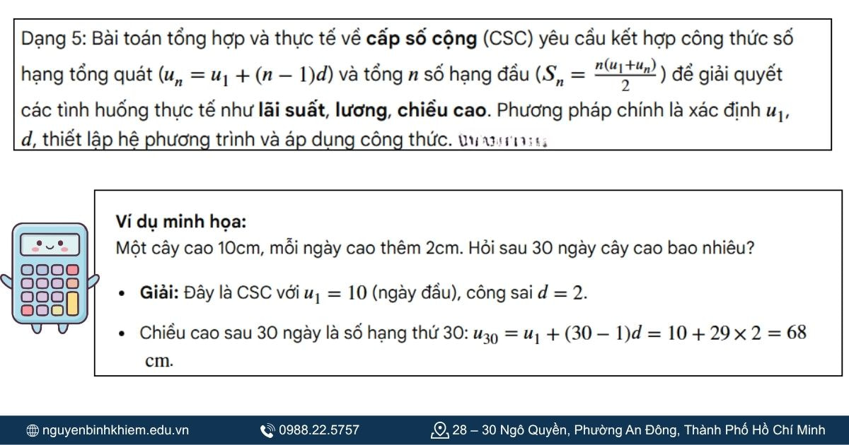 Dạng 5_ Bài toán tổng hợp về cấp số cộng