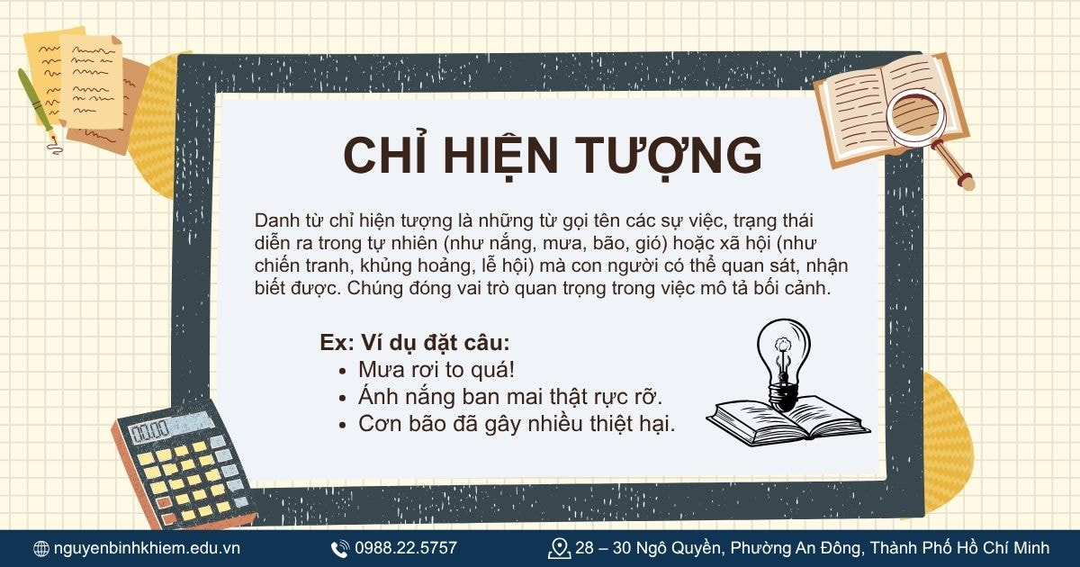 Danh từ chỉ hiện tượng