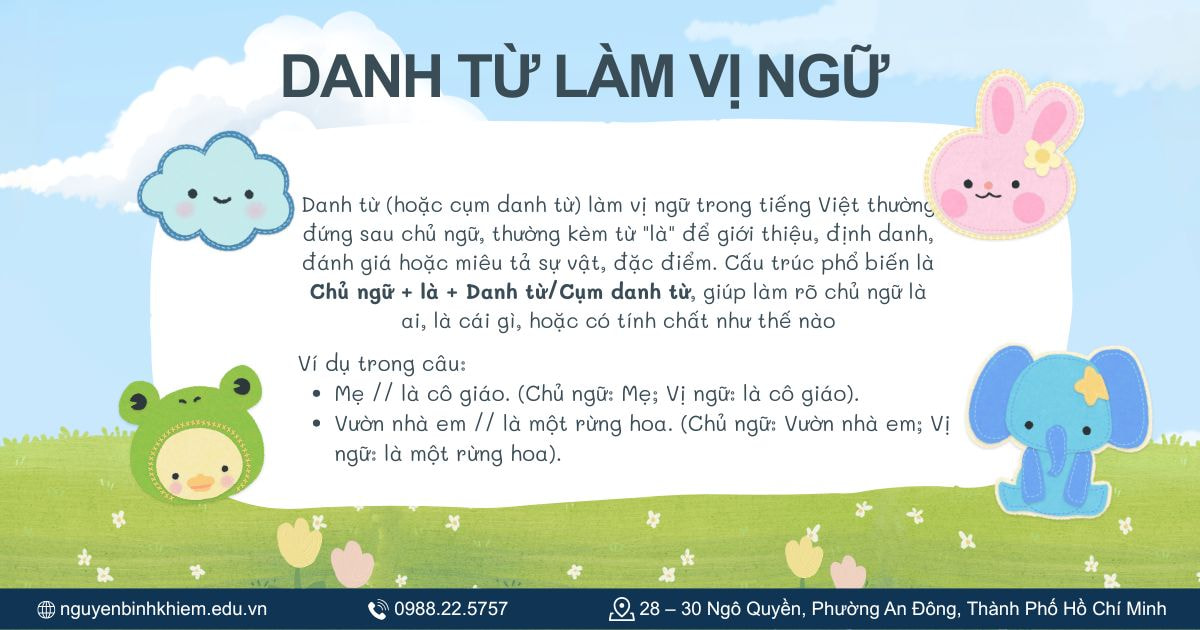 Danh từ làm vị ngữ