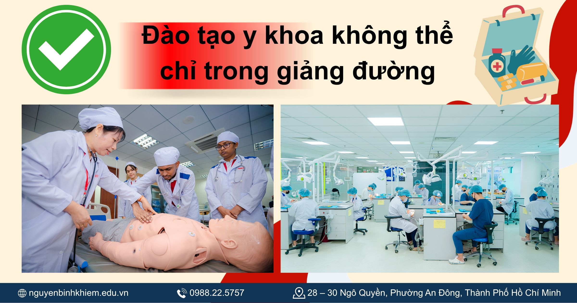 Đào tạo y khoa không thể chỉ trong giảng đường
