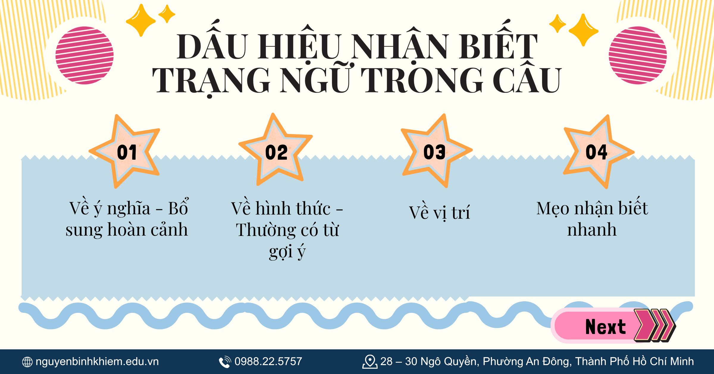Dấu hiệu nhận biết trạng ngữ trong câu