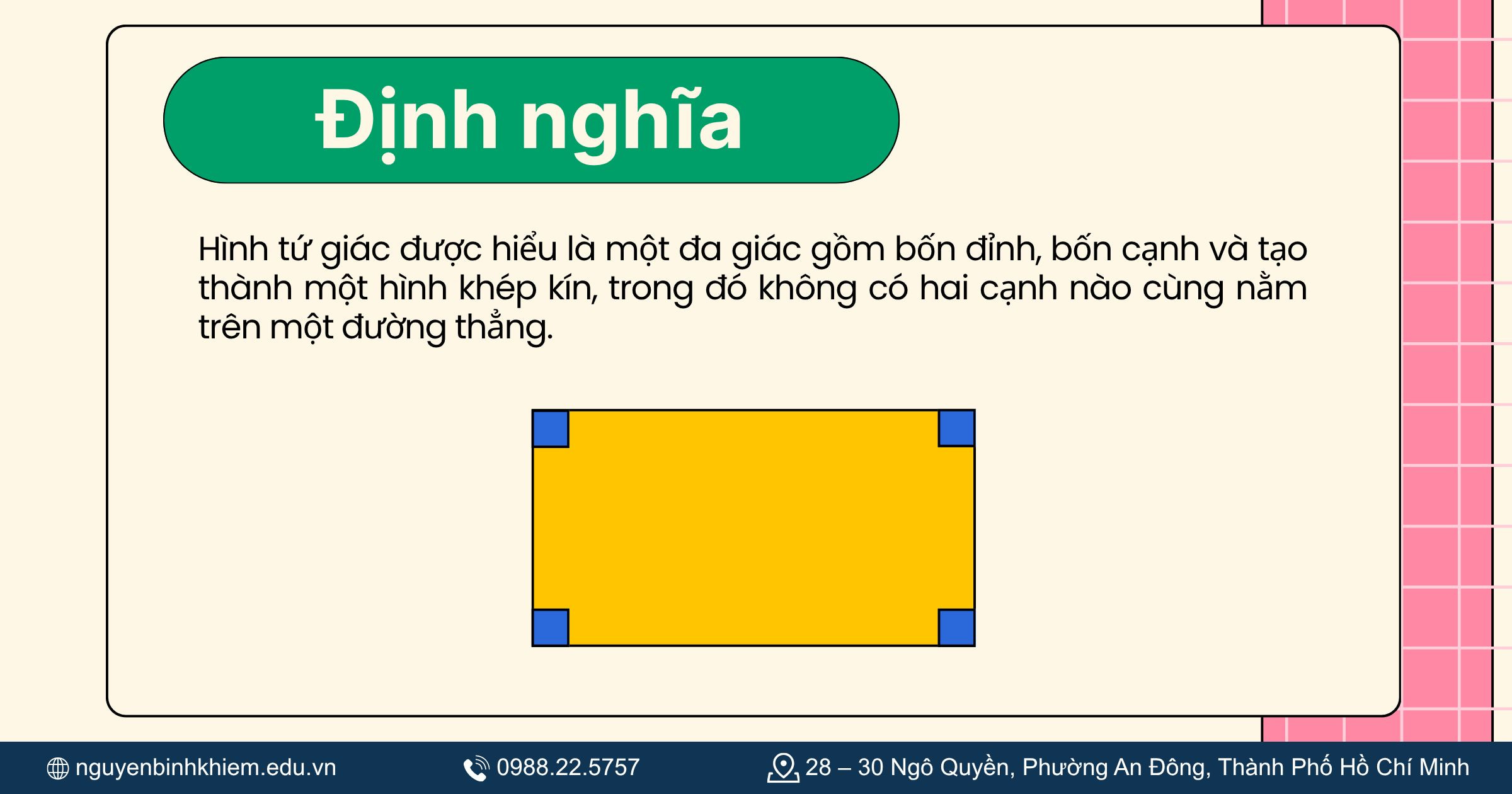 Định nghĩa hình tứ giác
