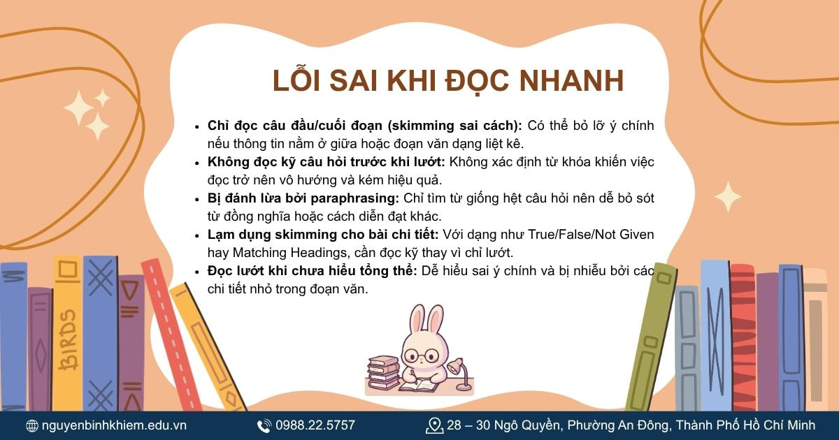 Đọc lướt thay vì đọc có chiến lược