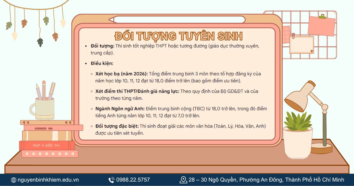 Đối tượng tuyển sinh