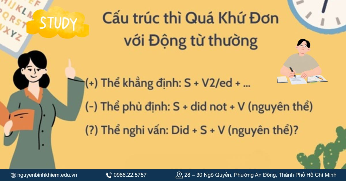 Đối với động từ thường (V2)