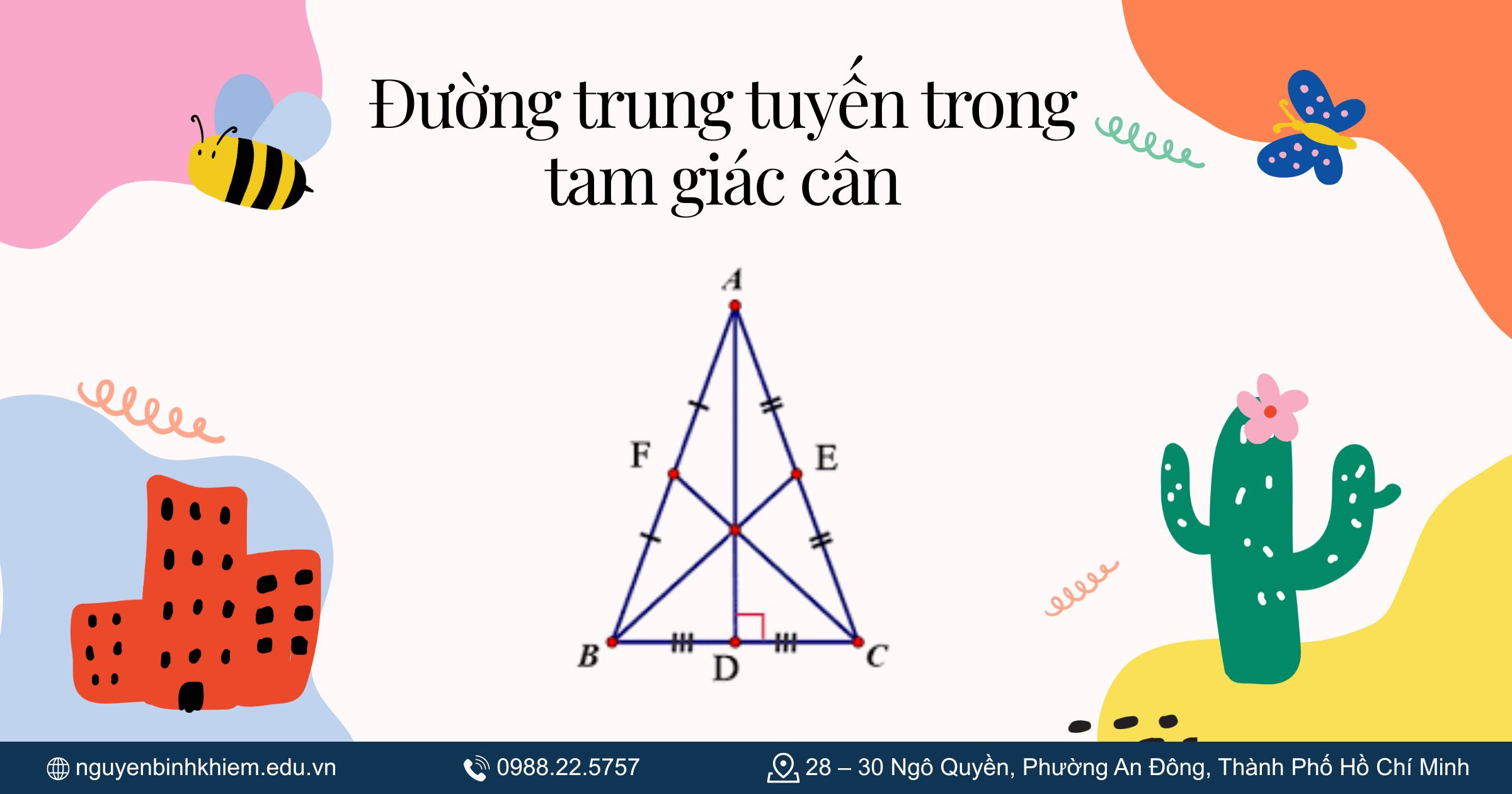 Đường trung tuyến trong tam giác cân