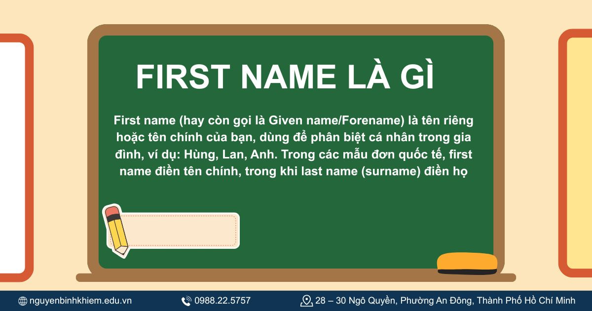 First Name nghĩa là gì