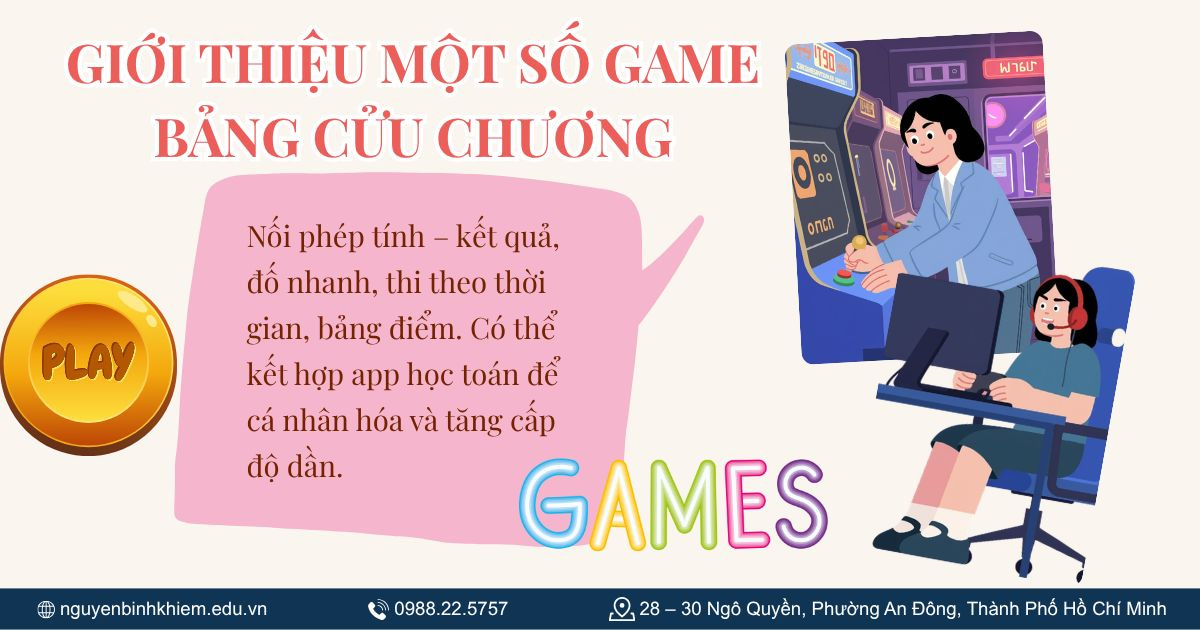 Giới thiệu một số game bảng cửu chương - học toán