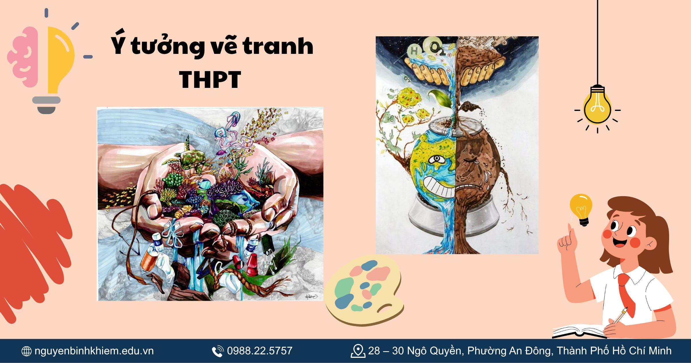 Gợi ý ý tưởng vẽ tranh THPT