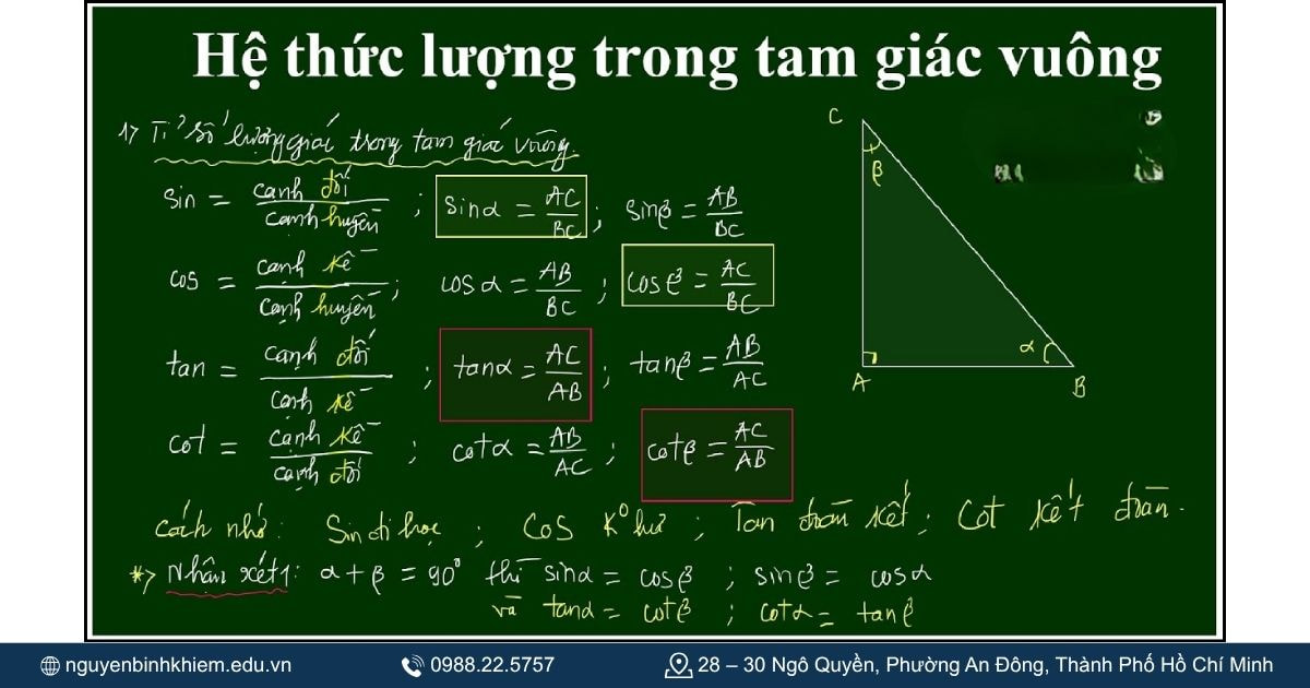 Hệ thức lượng tam giác