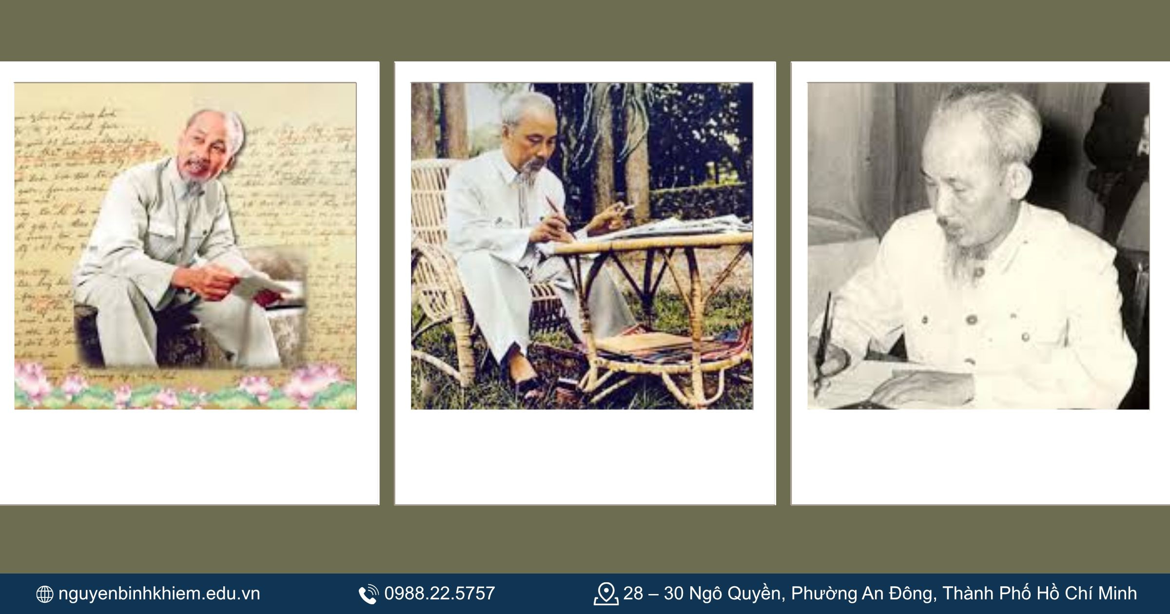 Hình ảnh Bác Hồ viết di chúc