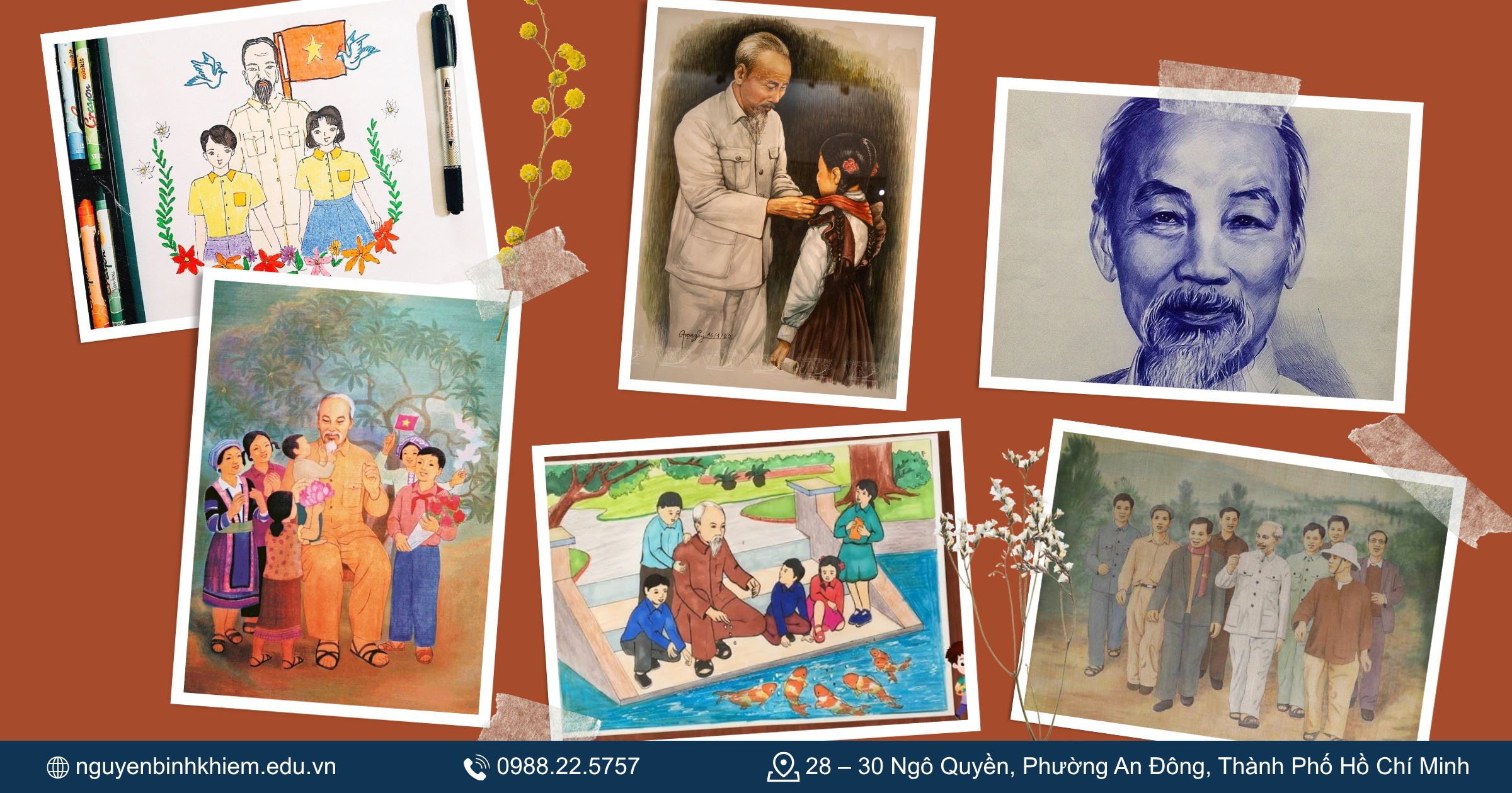 Hình ảnh của Bác Hồ qua tranh vẽ