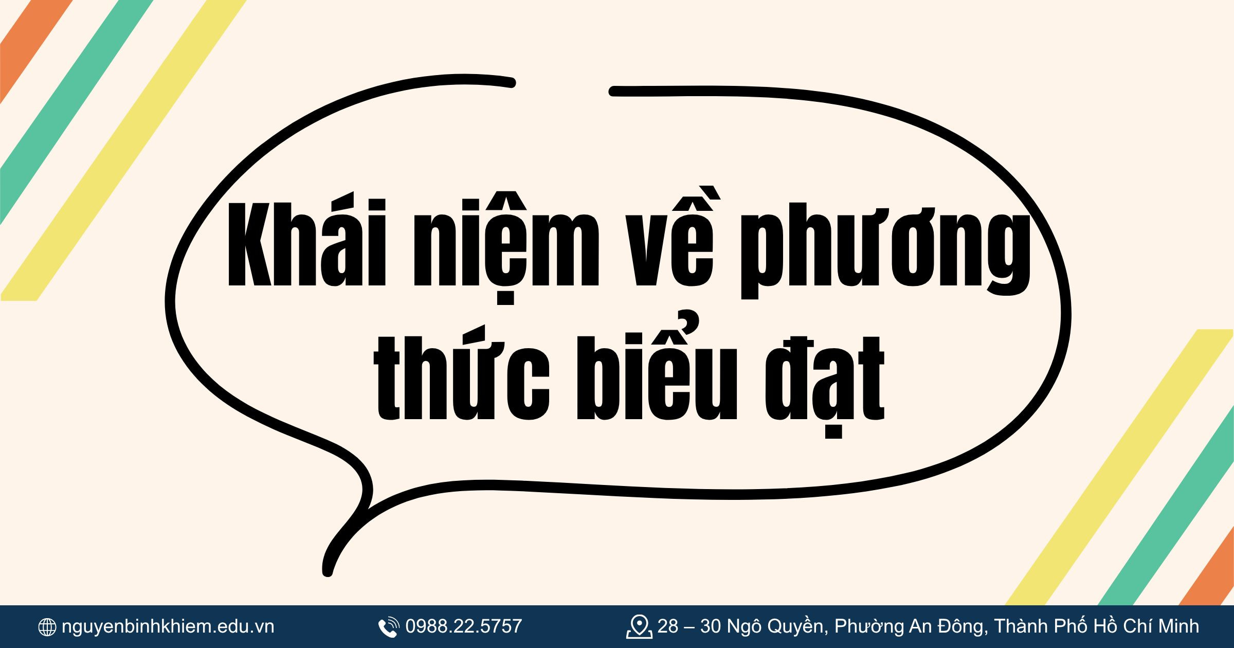 Khái Niệm Về Phương Thức Biểu Đạt