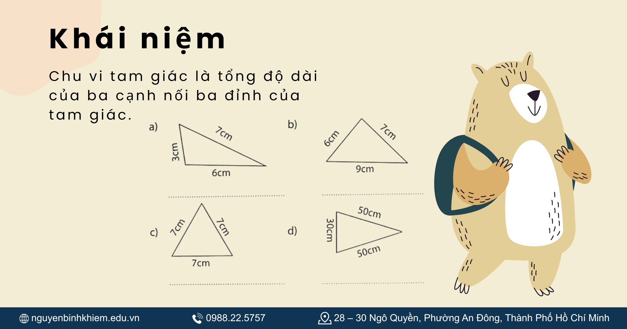 Khái niệm chu vi tam giác