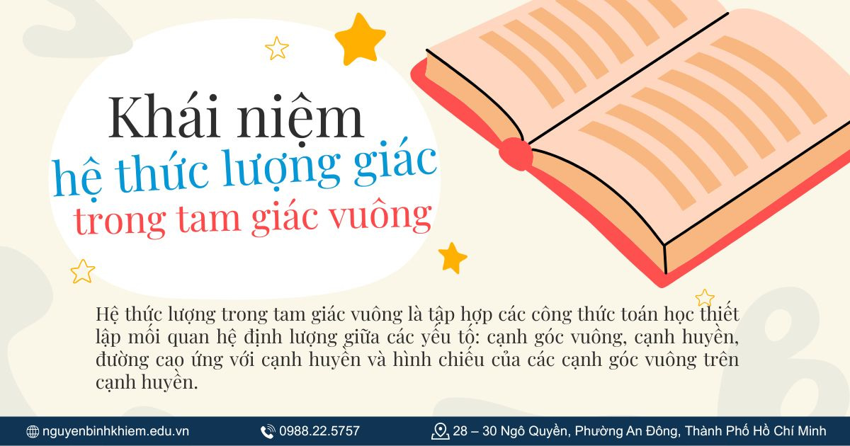 Khái niệm của hệ thức lượng trong tam giác vuông