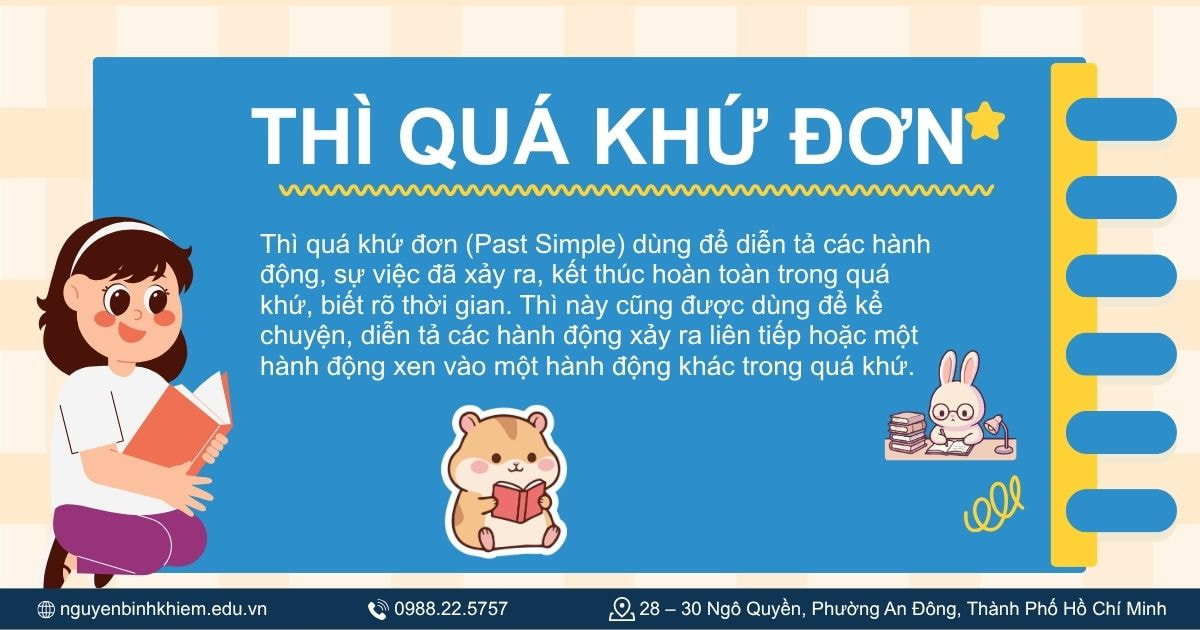 Khái niệm thì quá khứ đơn.