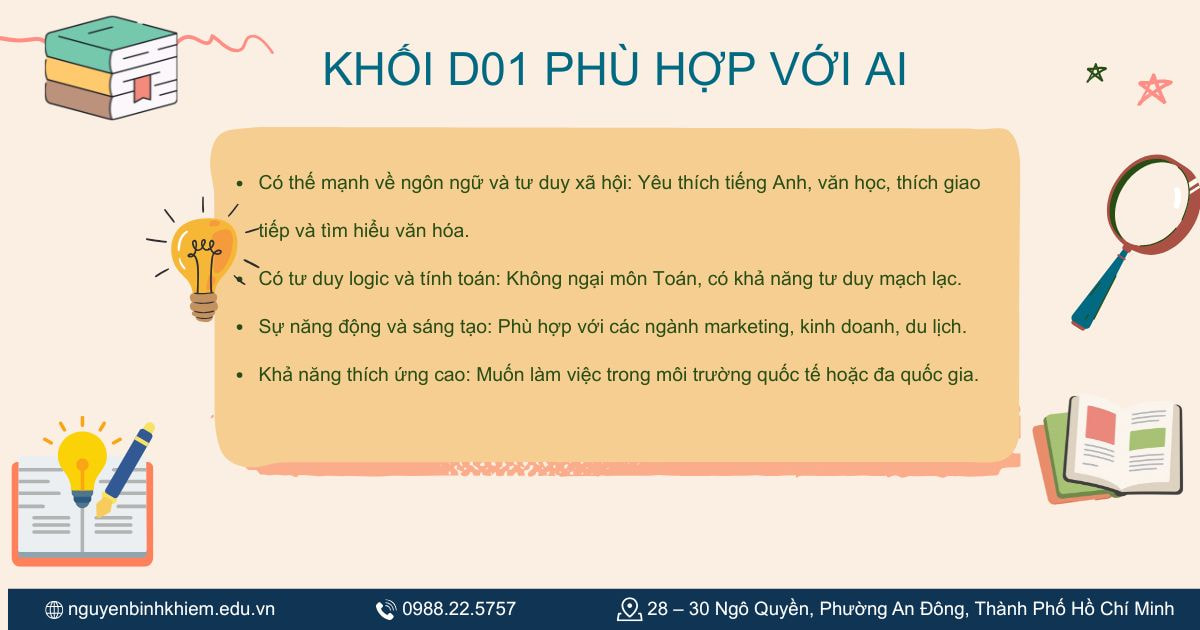 Khối D01 phù hợp với những ai