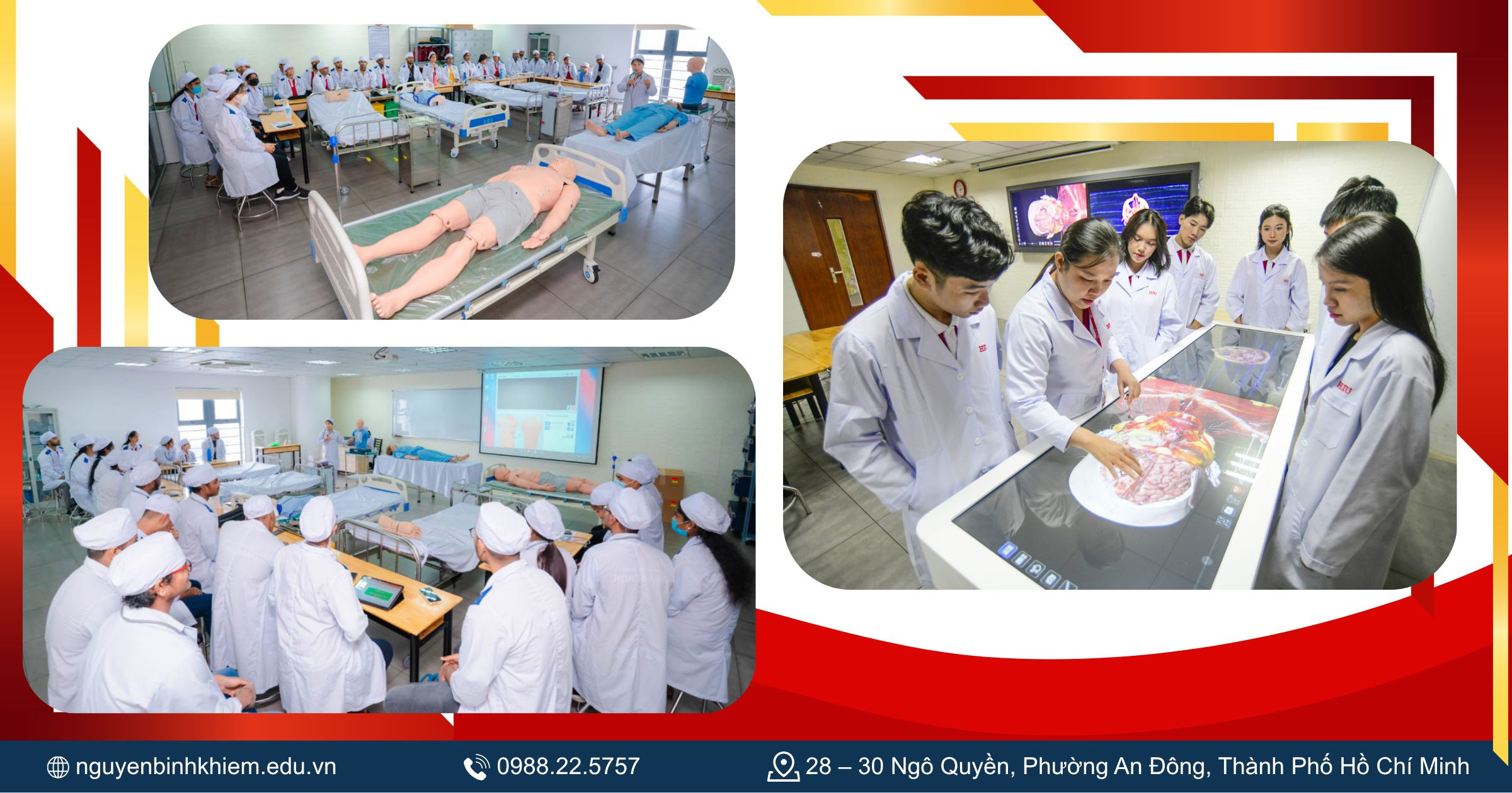 Khu thực hành y khoa, studio truyền thông