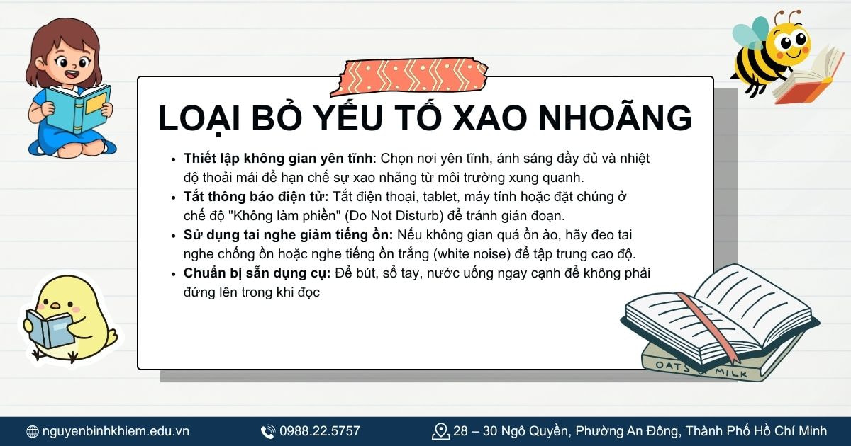 Loại bỏ yếu tố gây xao nhãng