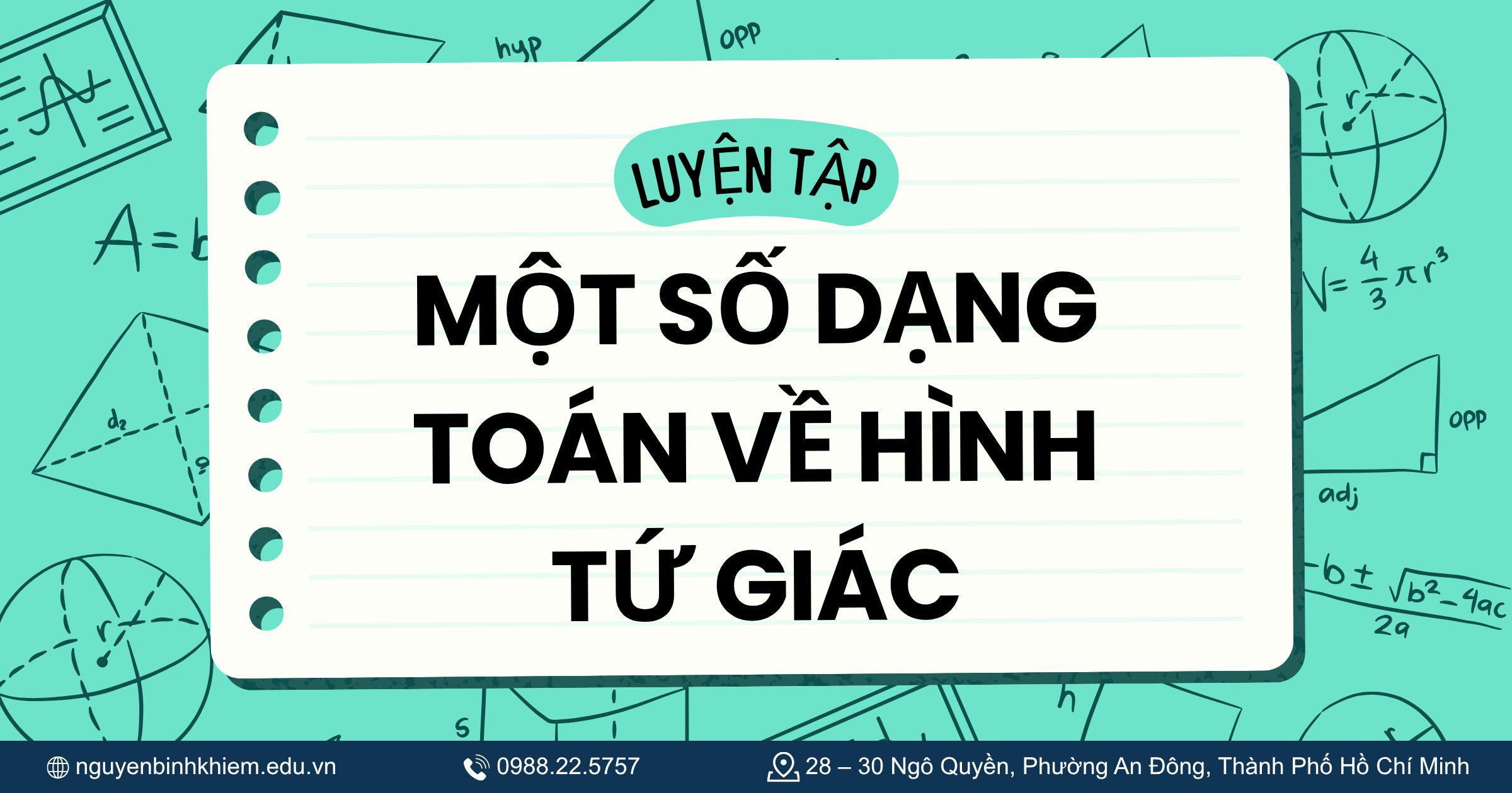Luyện tập một số dạng toán về hình tứ giác