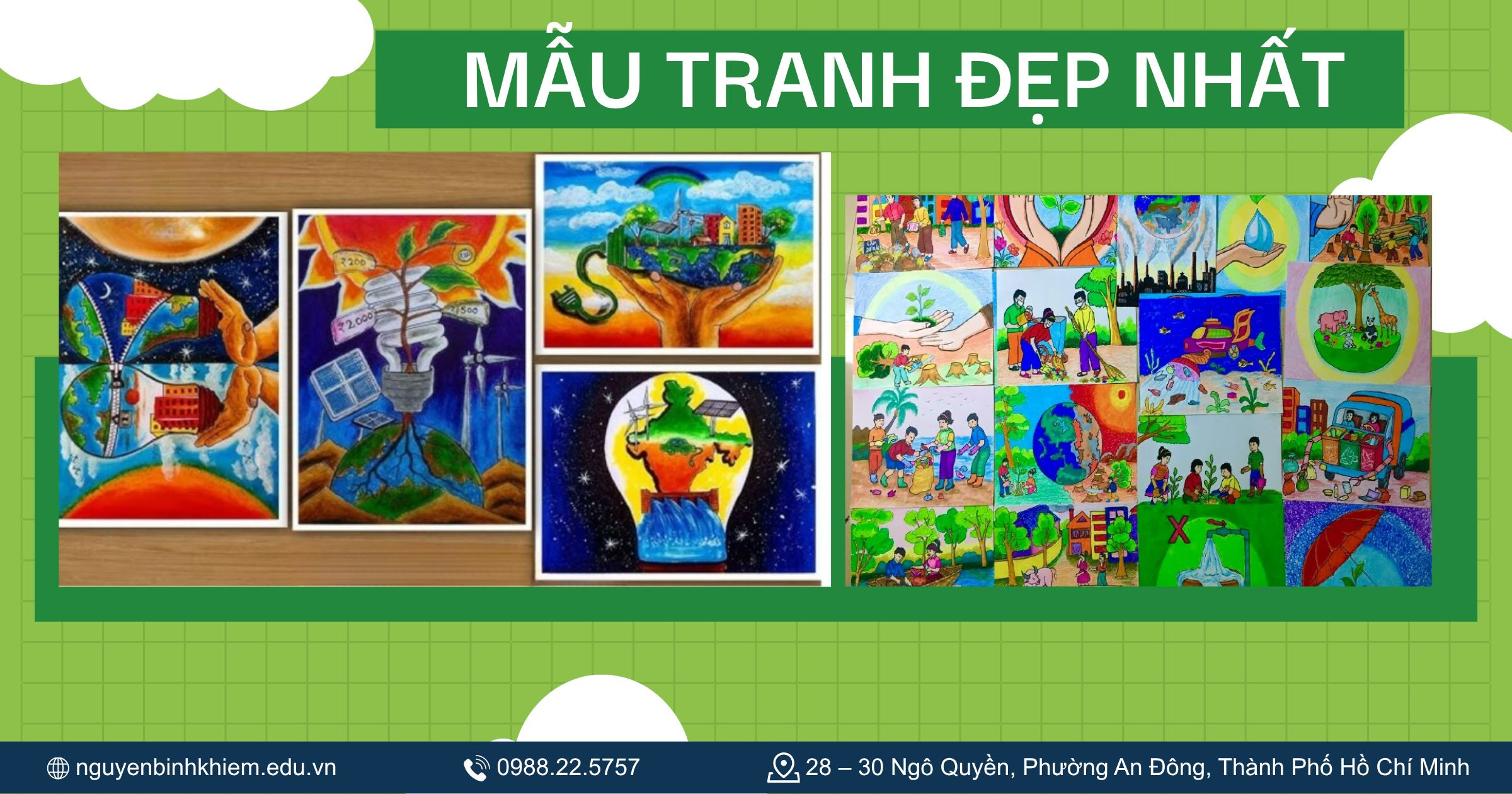 Mẫu vẽ tranh bảo vệ môi trường Trái Đất đẹp nhất