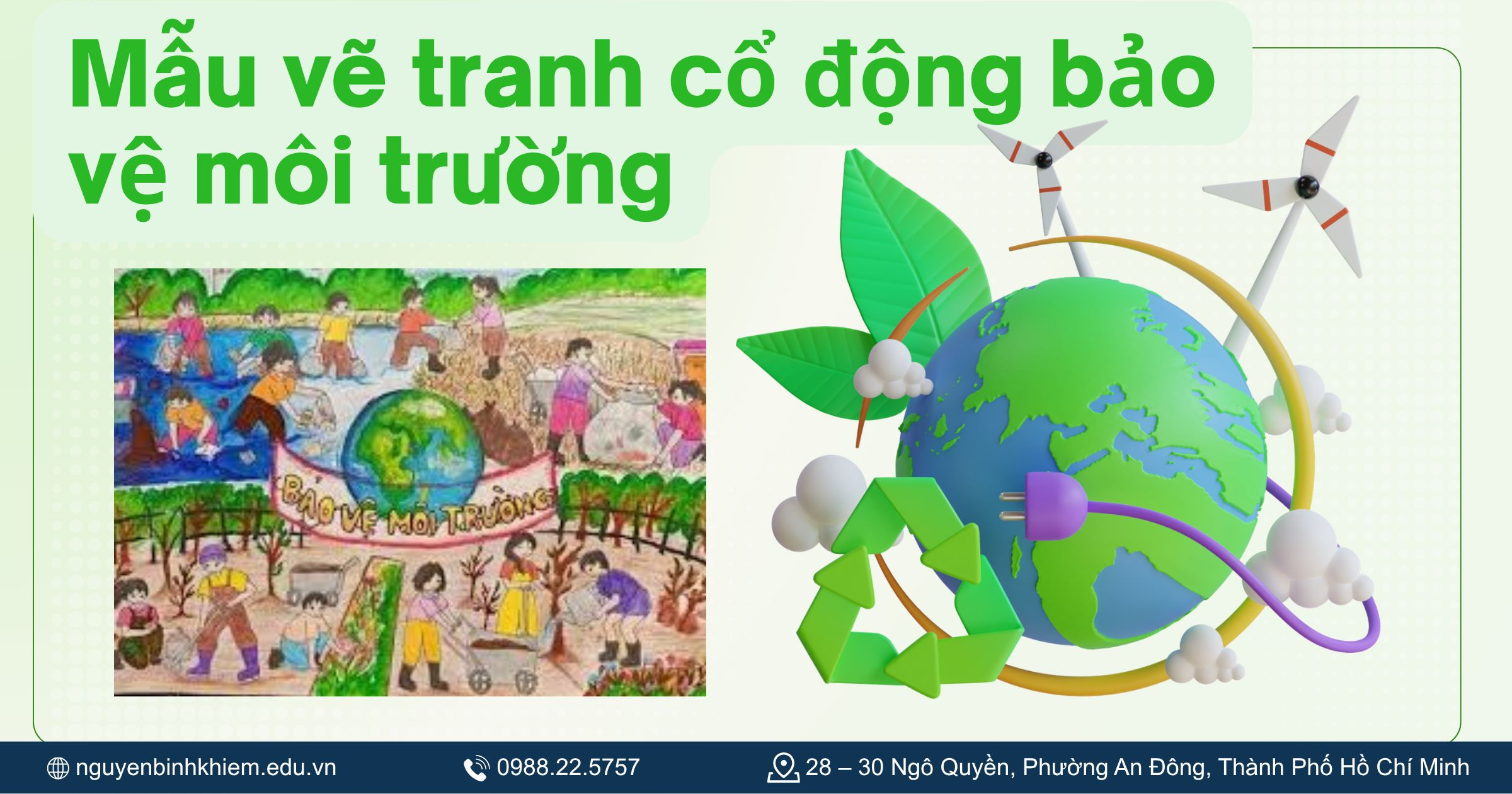 Mẫu vẽ tranh cổ động bảo vệ môi trường