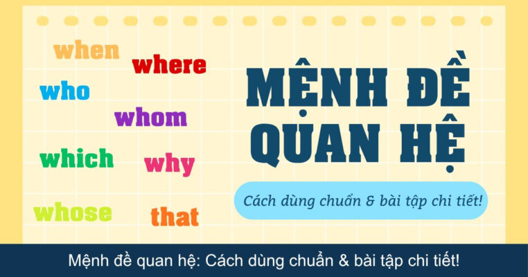 Mệnh đề quan hệ: Cách dùng chuẩn & bài tập chi tiết!