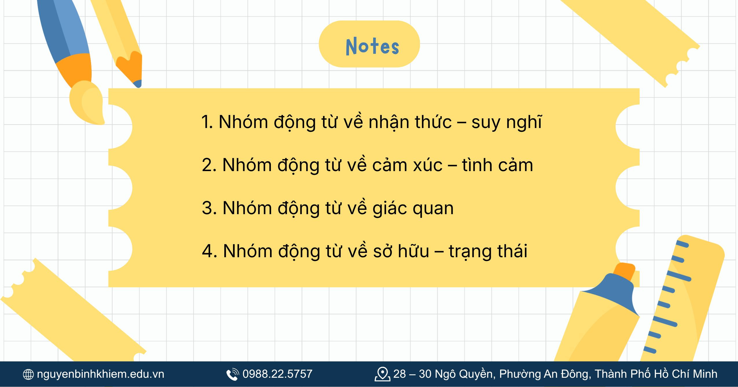 Những động từ không thể chia dạng V-ing
