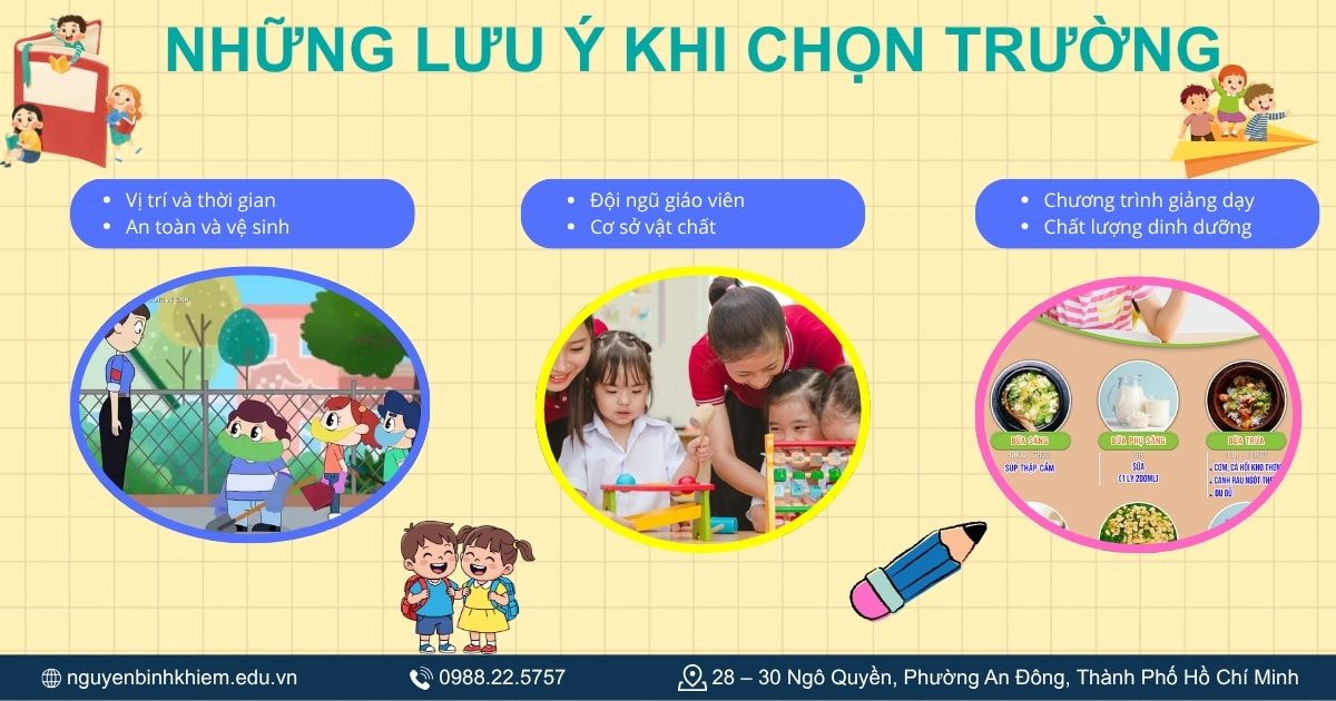 Lưu ý khi chọn trường 