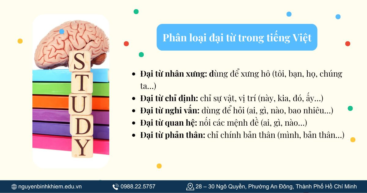 Phân loại đại từ trong tiếng Việt