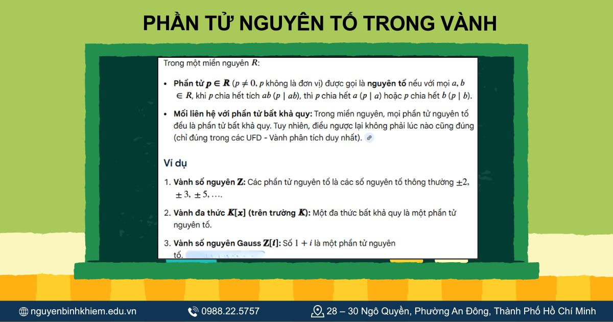 Phân tích nguyên tố trong vành