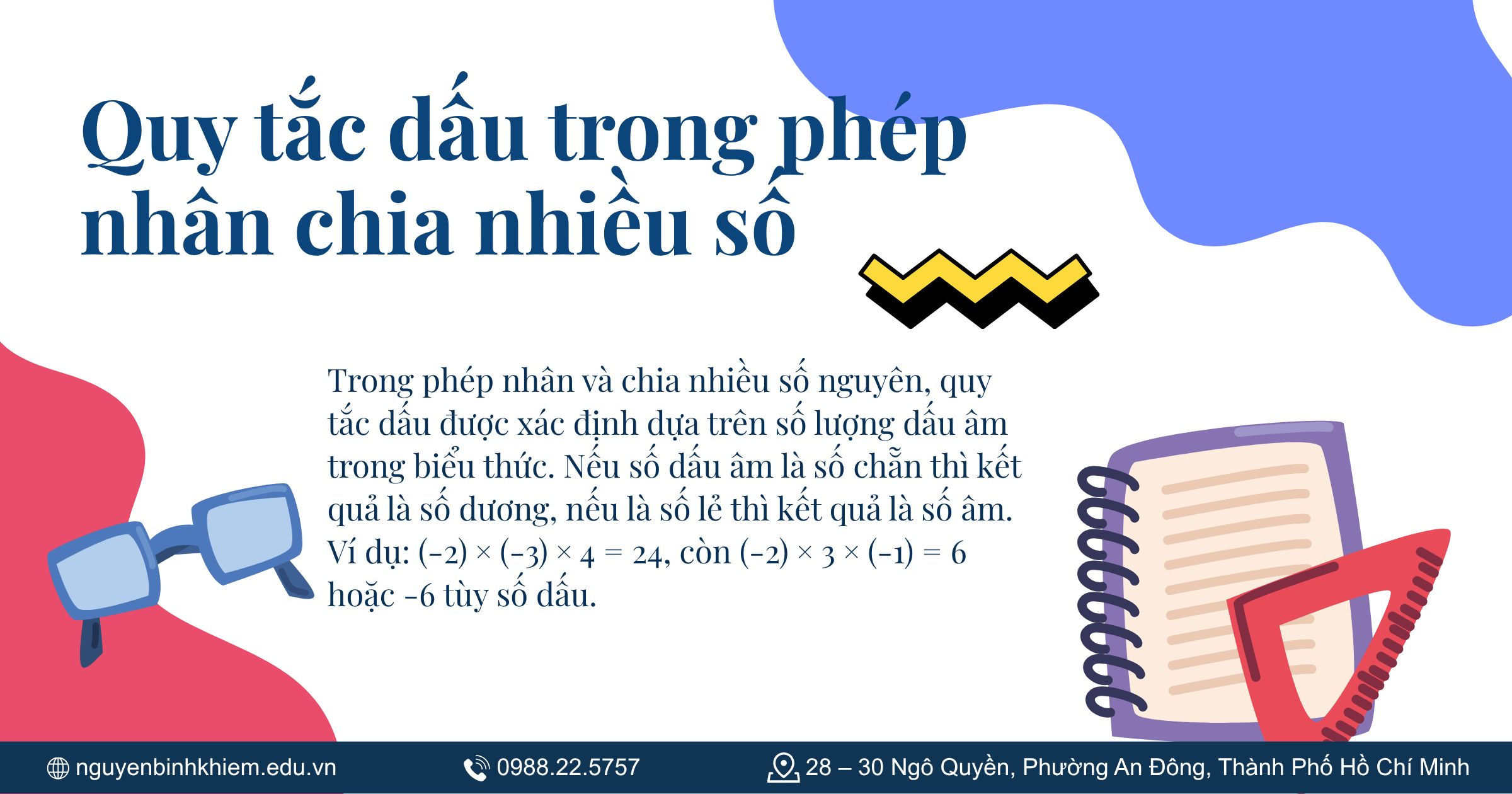 Quy tắc dấu trong phép nhân chia nhiều số