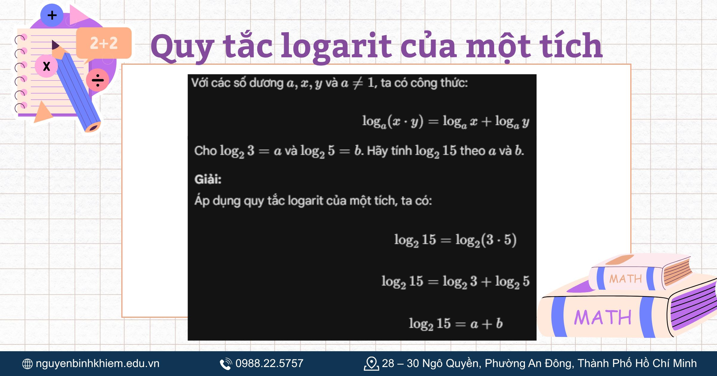 Quy tắc logarit của một tích
