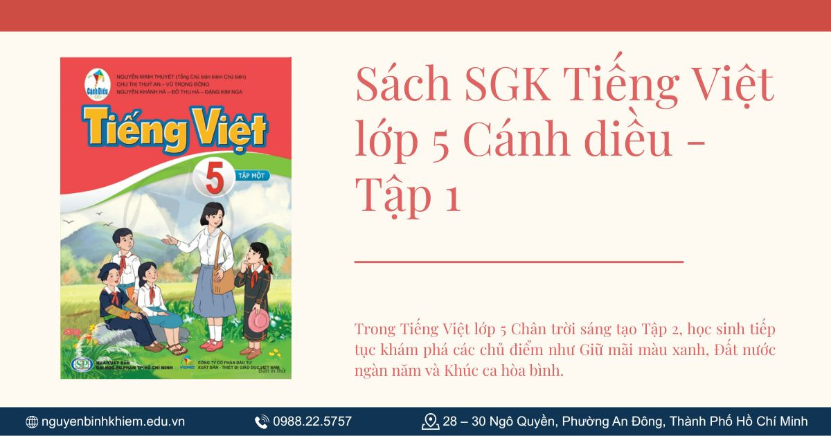 Sách SGK Tiếng Việt lớp 5 Cánh diều - Tập 1