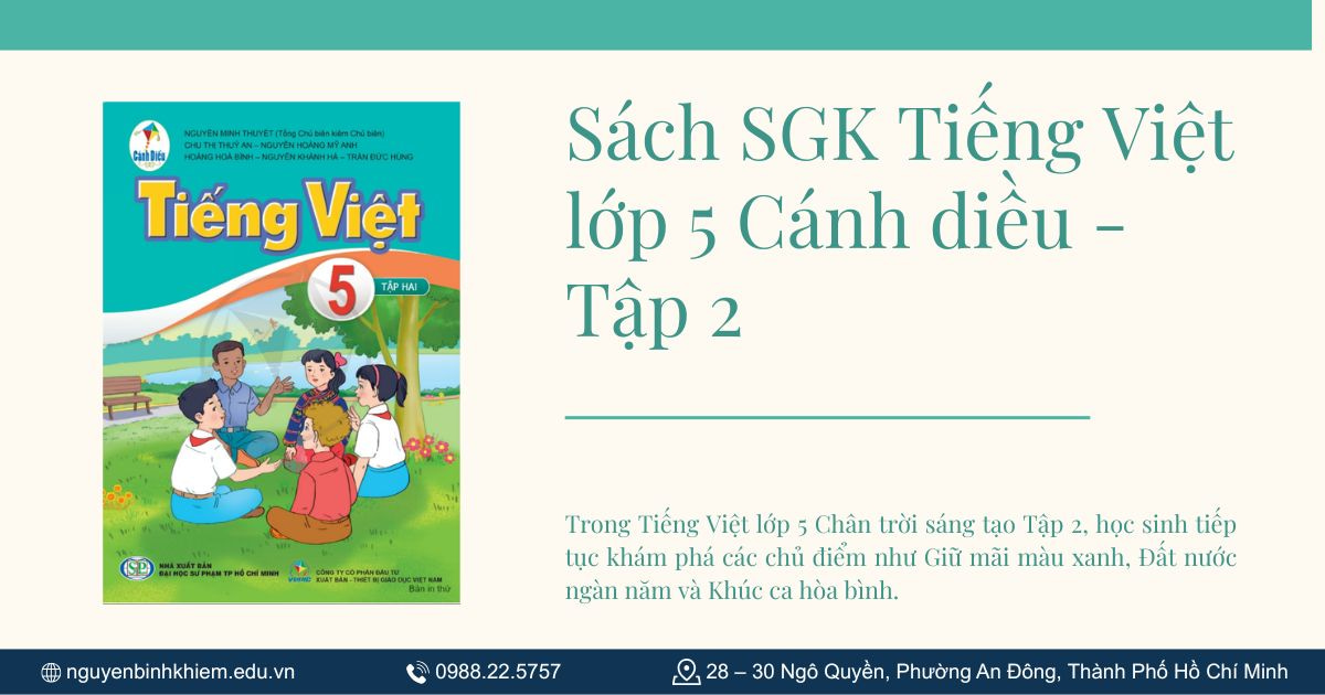 Sách SGK Tiếng Việt lớp 5 Cánh diều - Tập 2