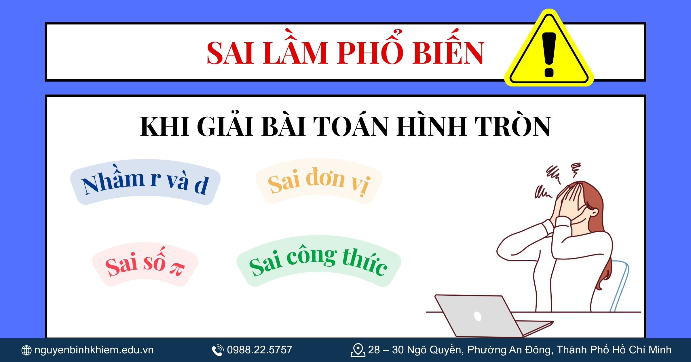 Sai lầm phổ biến khi giải bài toán hình tròn