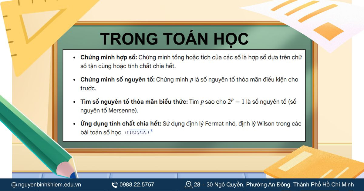 Trong lĩnh vực toán học nâng cao