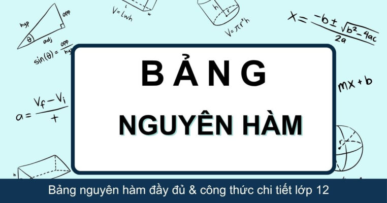 bảng nguyên hàm