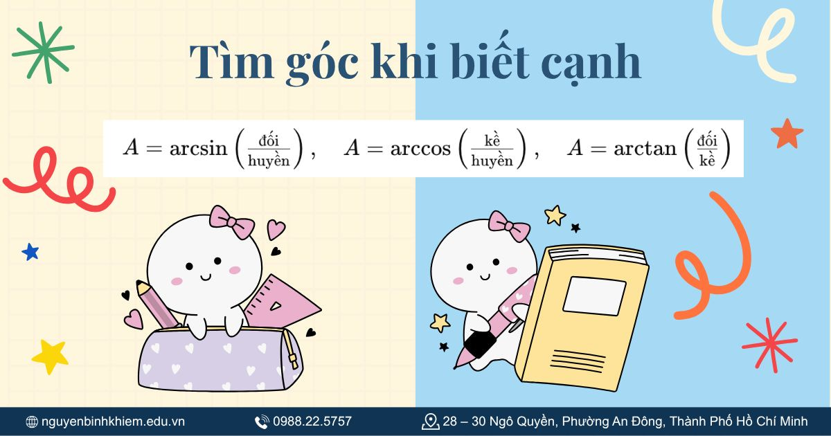 Tìm góc khi biết cạnh