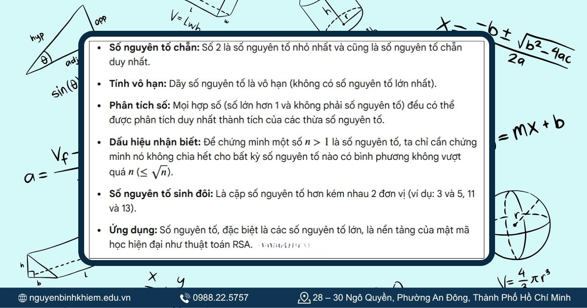 Tính chất cơ bản