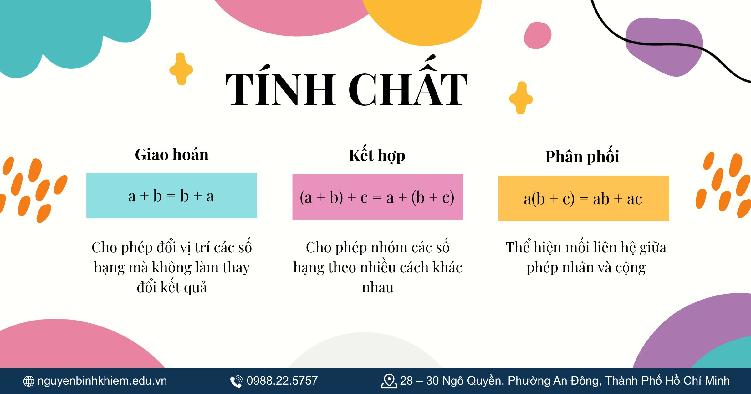 Tính chất giao hoán - kết hợp - phân phối
