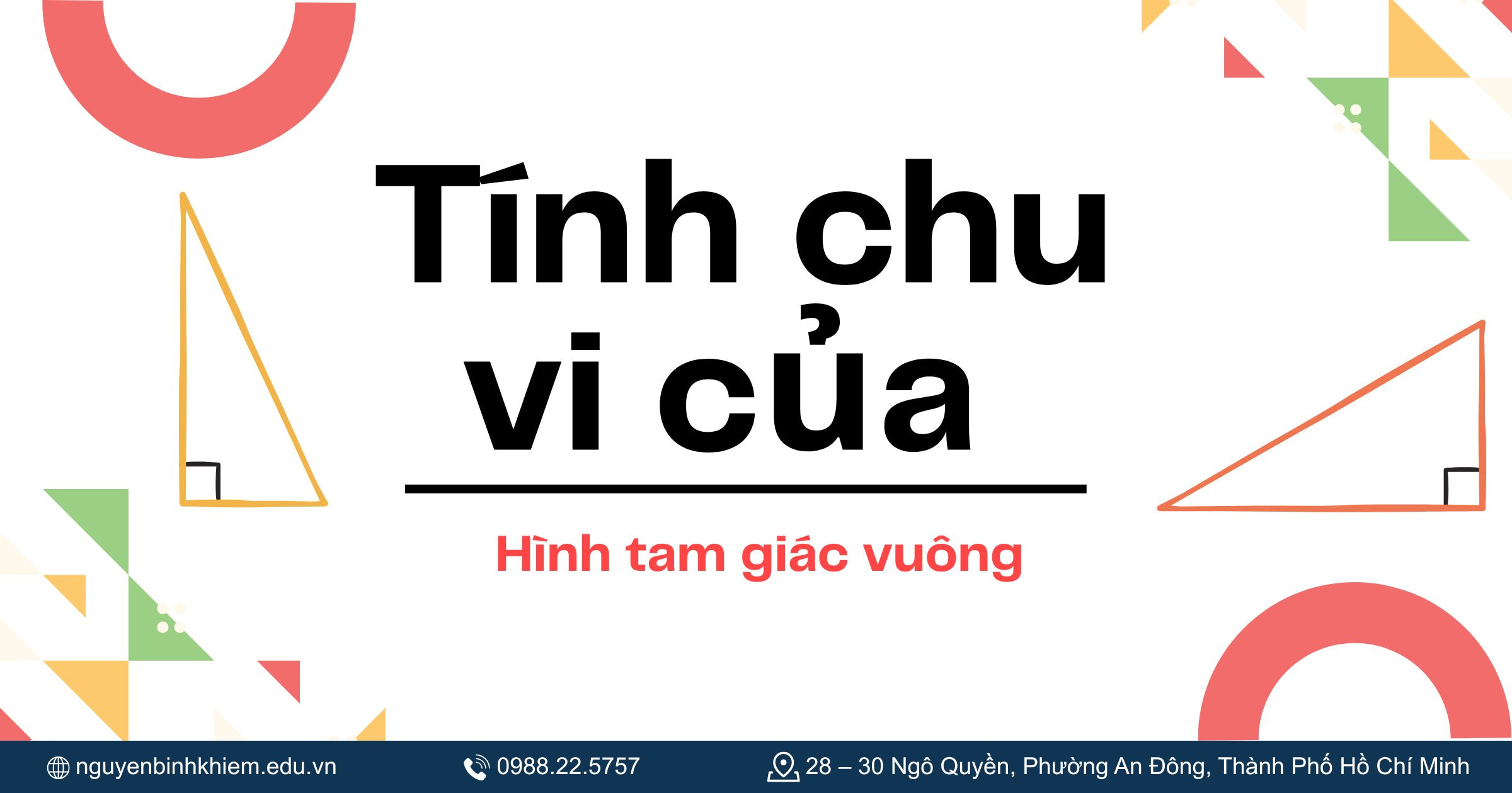 Tính chu vi của hình tam giác vuông