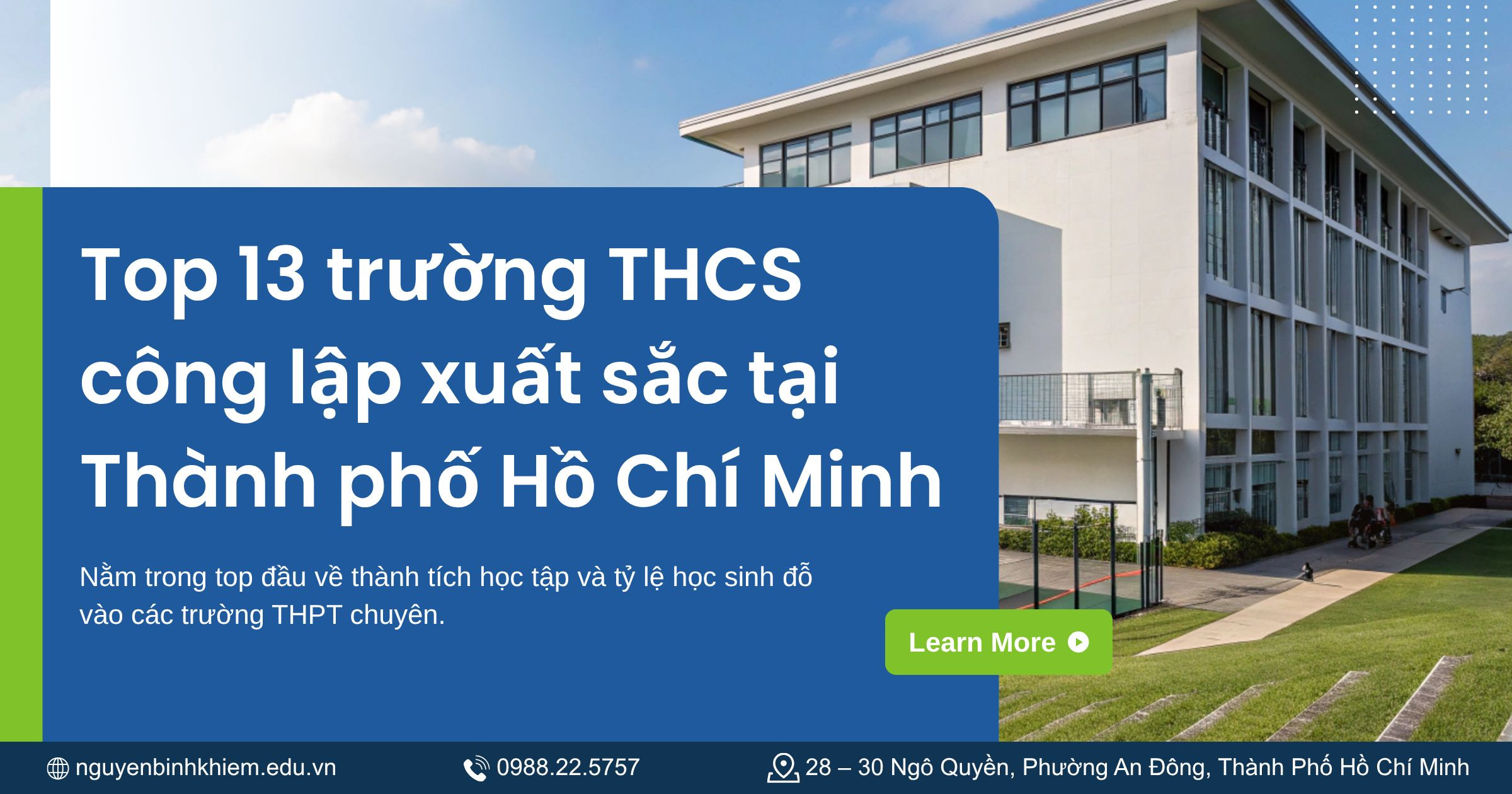 Top 13 trường THCS công lập xuất sắc tại TP.HCM