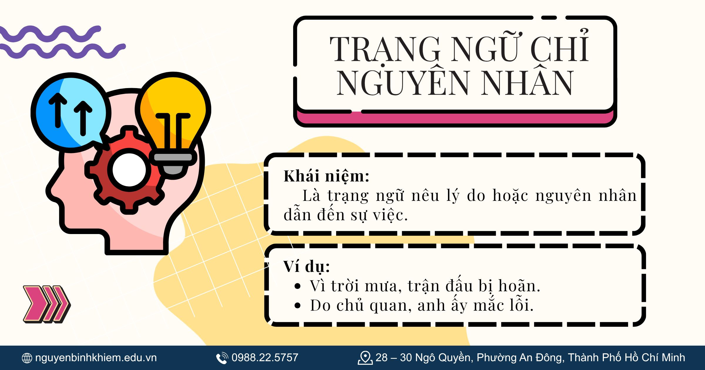 Trạng ngữ chỉ nguyên nhân