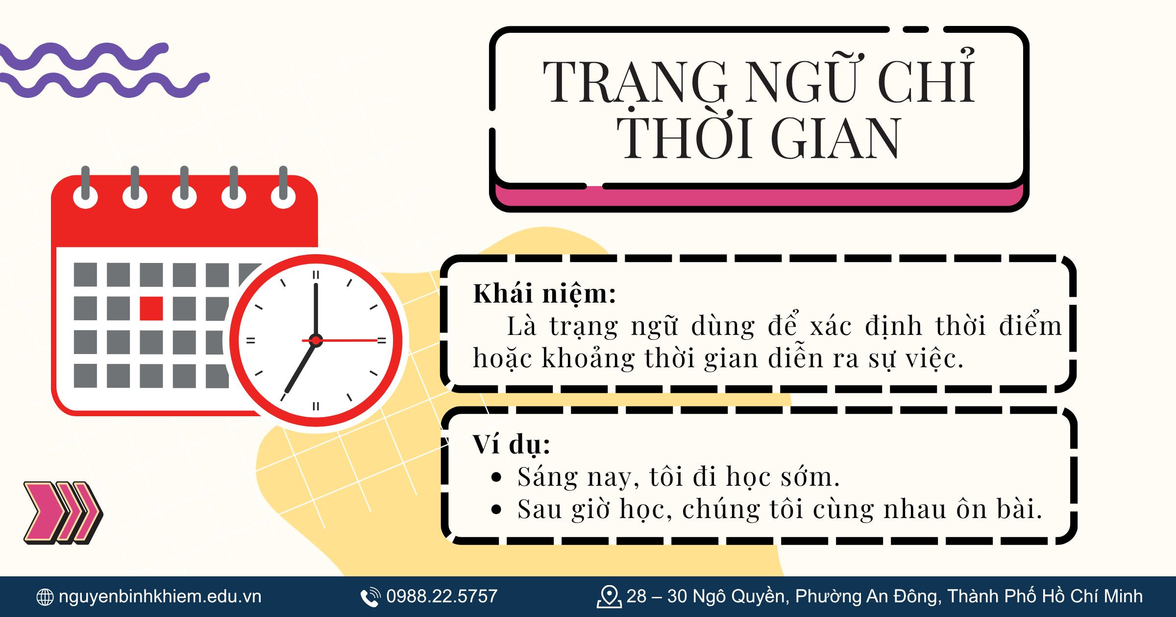 Trạng ngữ chỉ thời gian