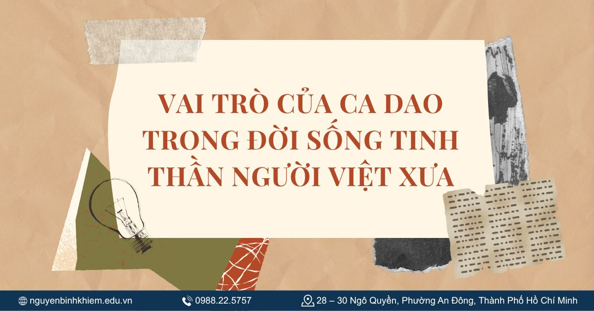 Vai trò của ca dao trong đời sống tinh thần người Việt xưa