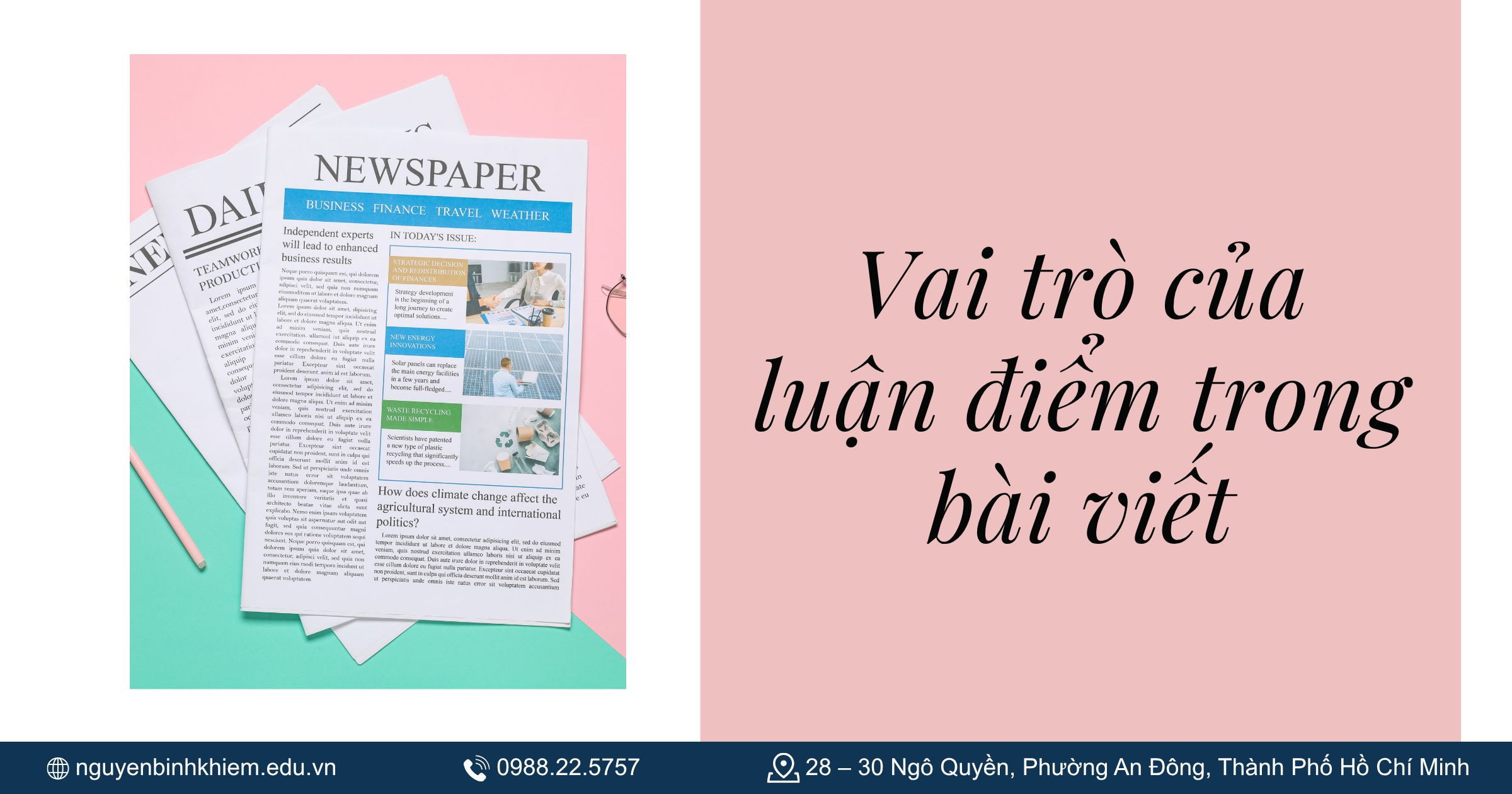 Vai trò của luận điểm trong bài viết