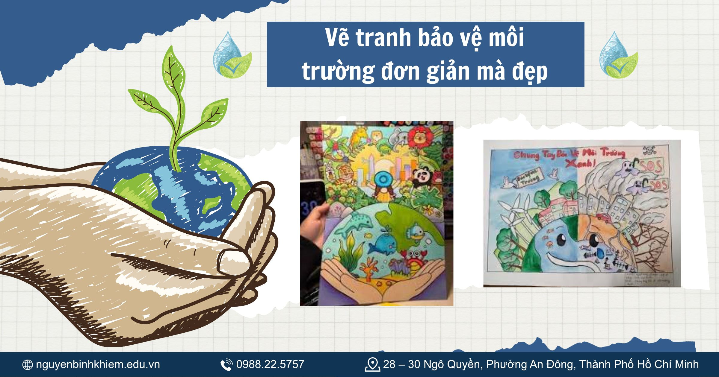 Vẽ tranh bảo vệ môi trường đơn giản mà đẹp