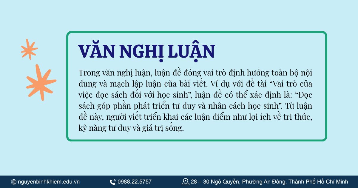 Ví dụ trong văn nghị luận
